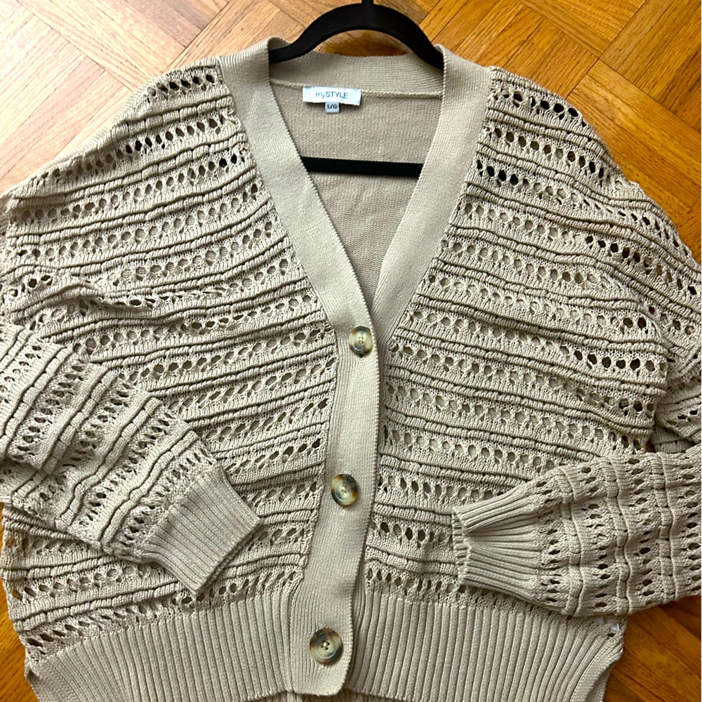 Tan cardigan